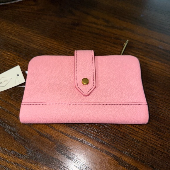 Fossil Pink Leather Wallet - Picture 1 of 6
